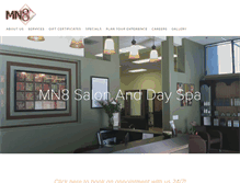 Tablet Screenshot of mn8salonanddayspa.com